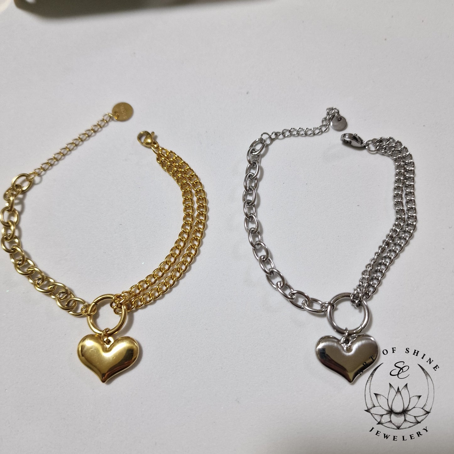 Funny Heart Double Chain