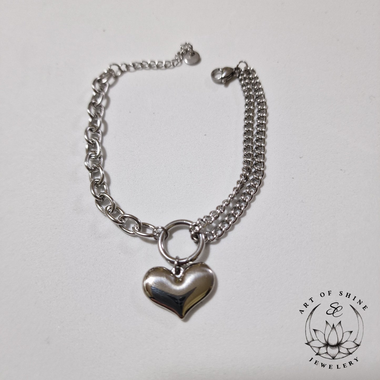 Funny Heart Double Chain