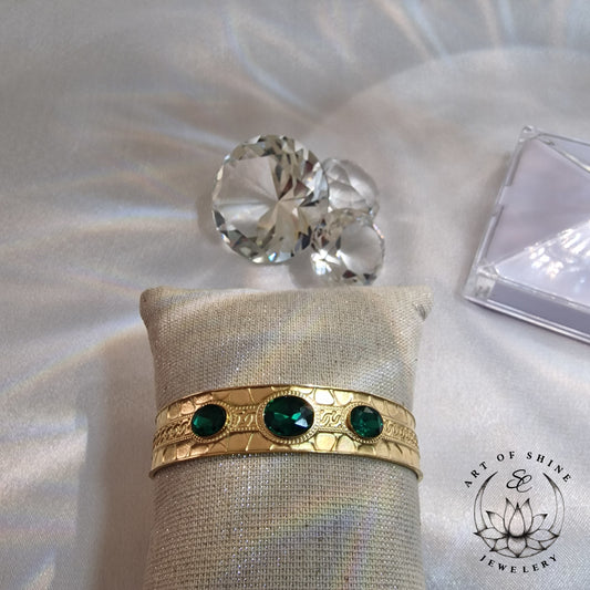 India-Trio of Green / Fuchsia Zircons Art of Shine