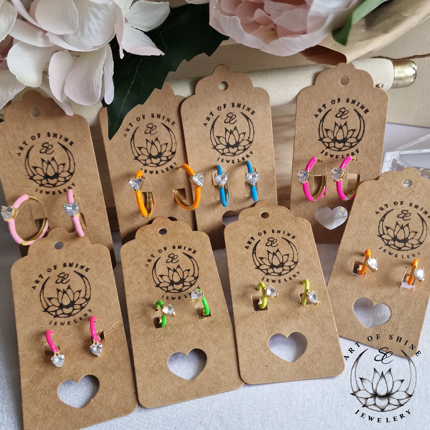 Medium Hoops Colour with Zircone