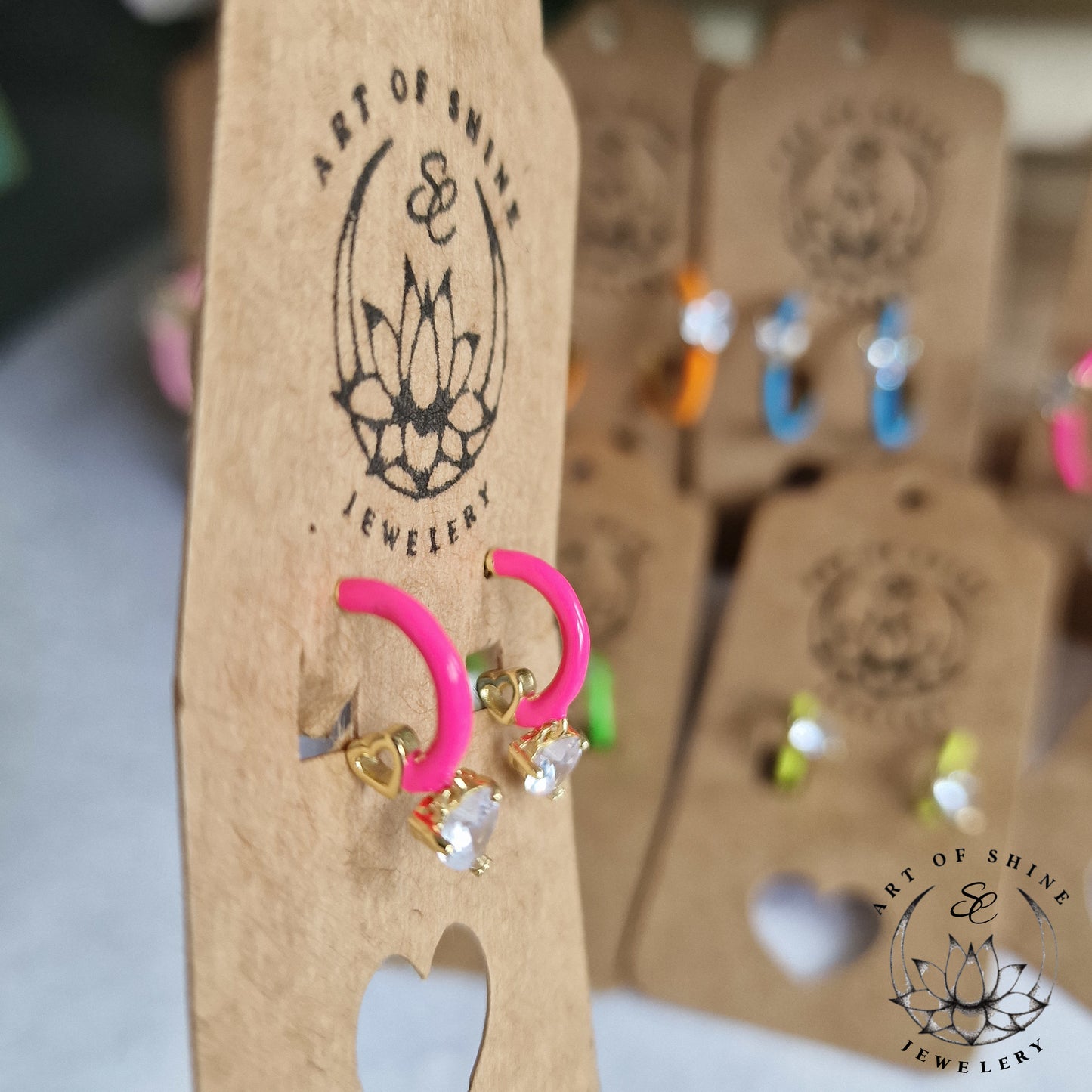 Mini Hoops Colour with Zircone