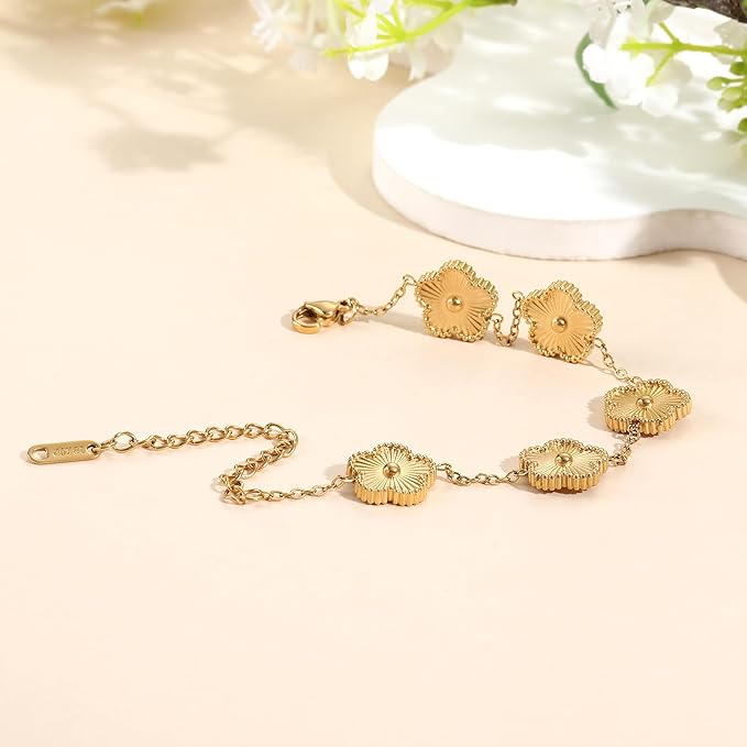 Fortune Five Clover Bracelet - Gold Edition Art of Shine