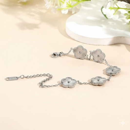 Fortune Five Clover Bracelet - Silver Edition Art of Shine