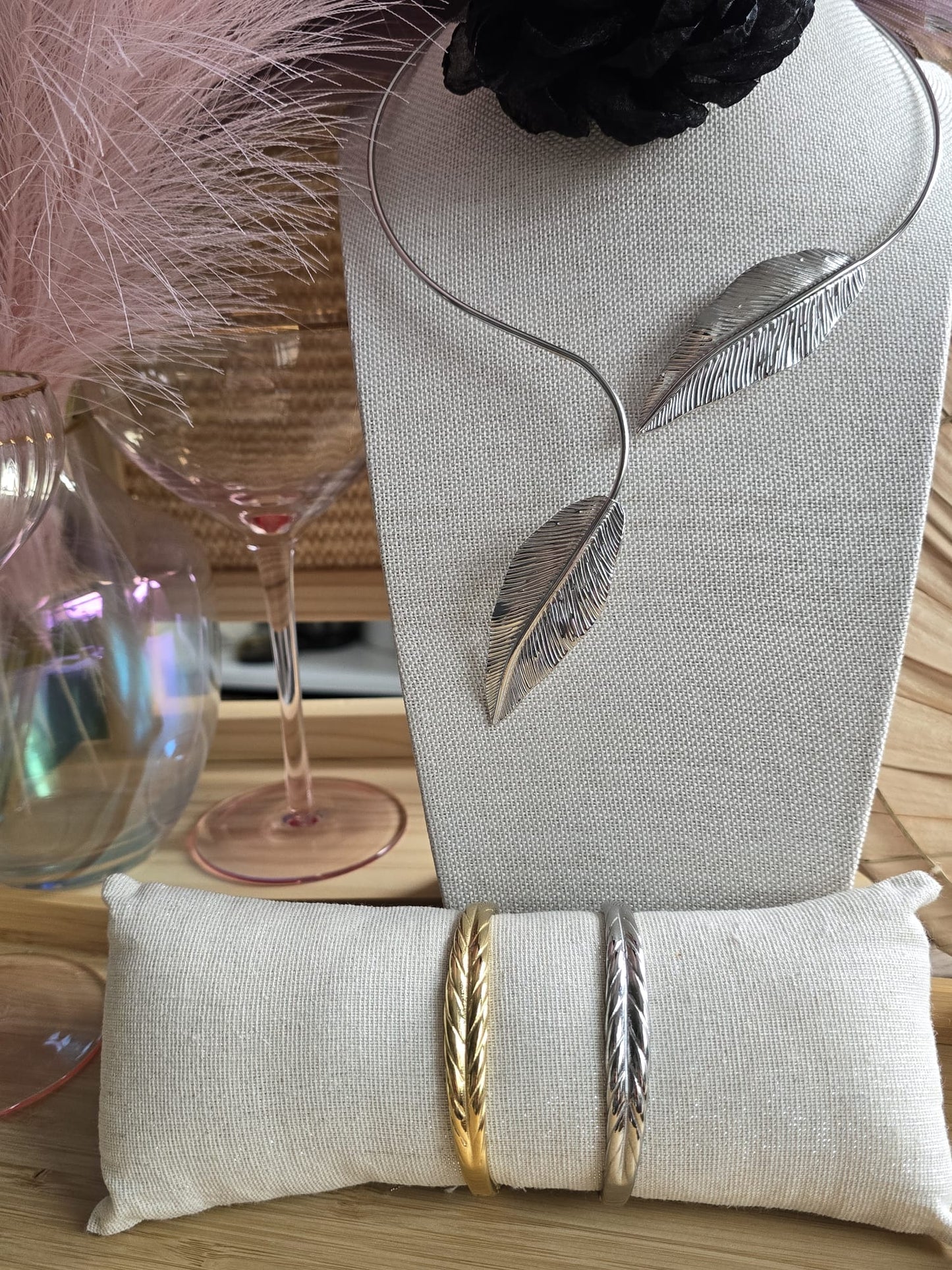 Leaves Gold And Silver Woman Bracelet