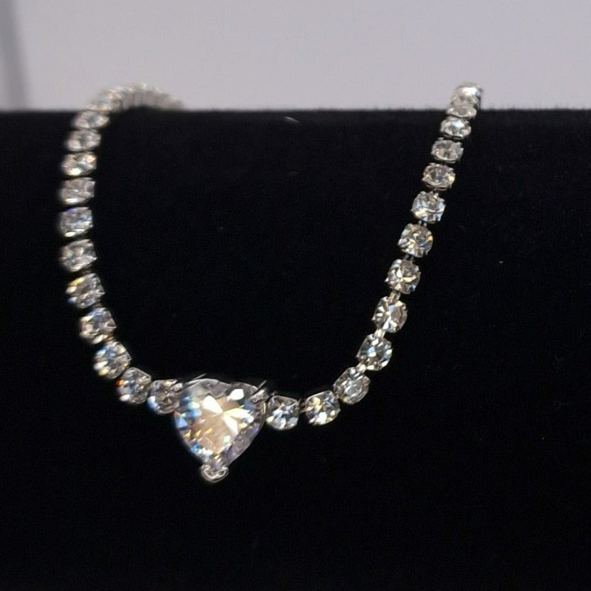 Tennis Bracelet with Zirconia Heart