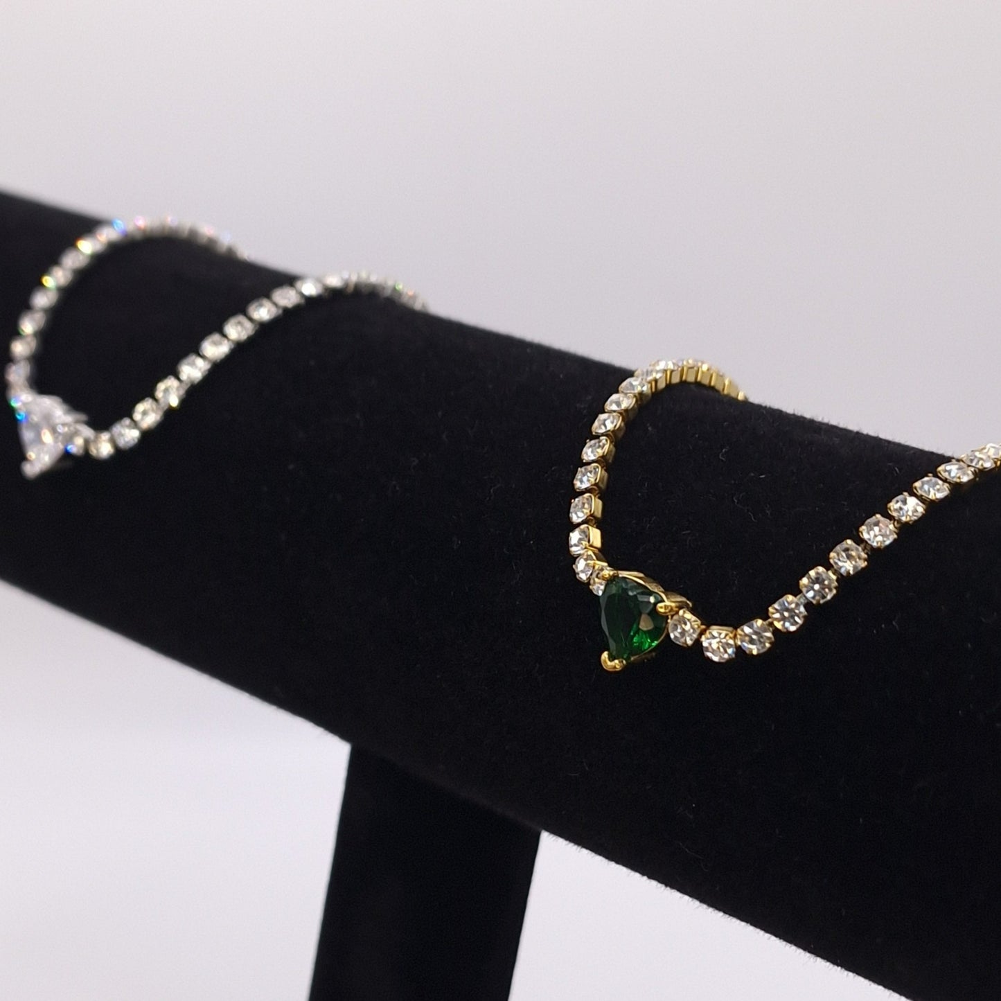 Tennis Bracelet with Zirconia Heart