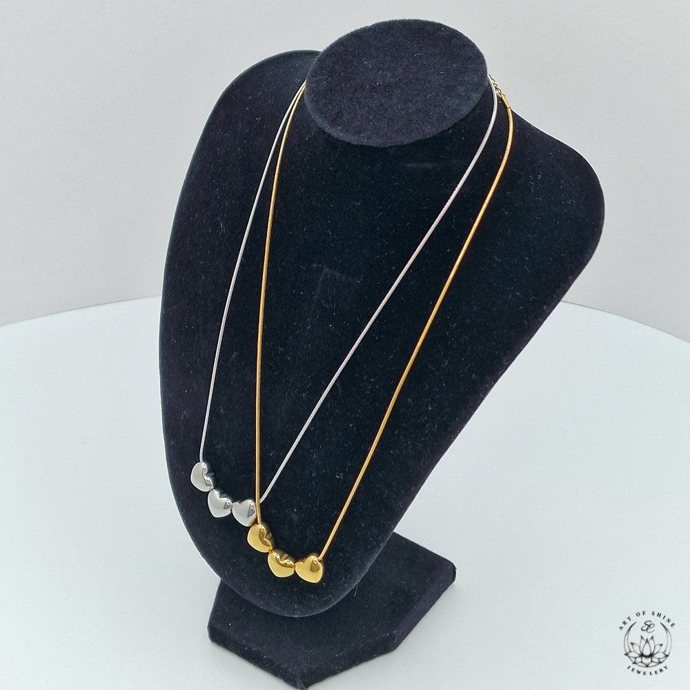 Babool Heart Tris Necklace