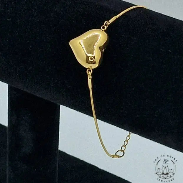 Medium Heart Rat Tail Bracelet Art of Shine