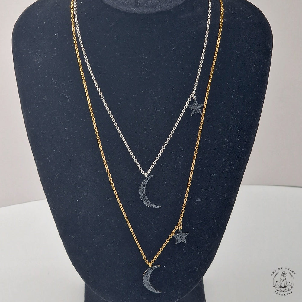 Moon and Stars Necklace