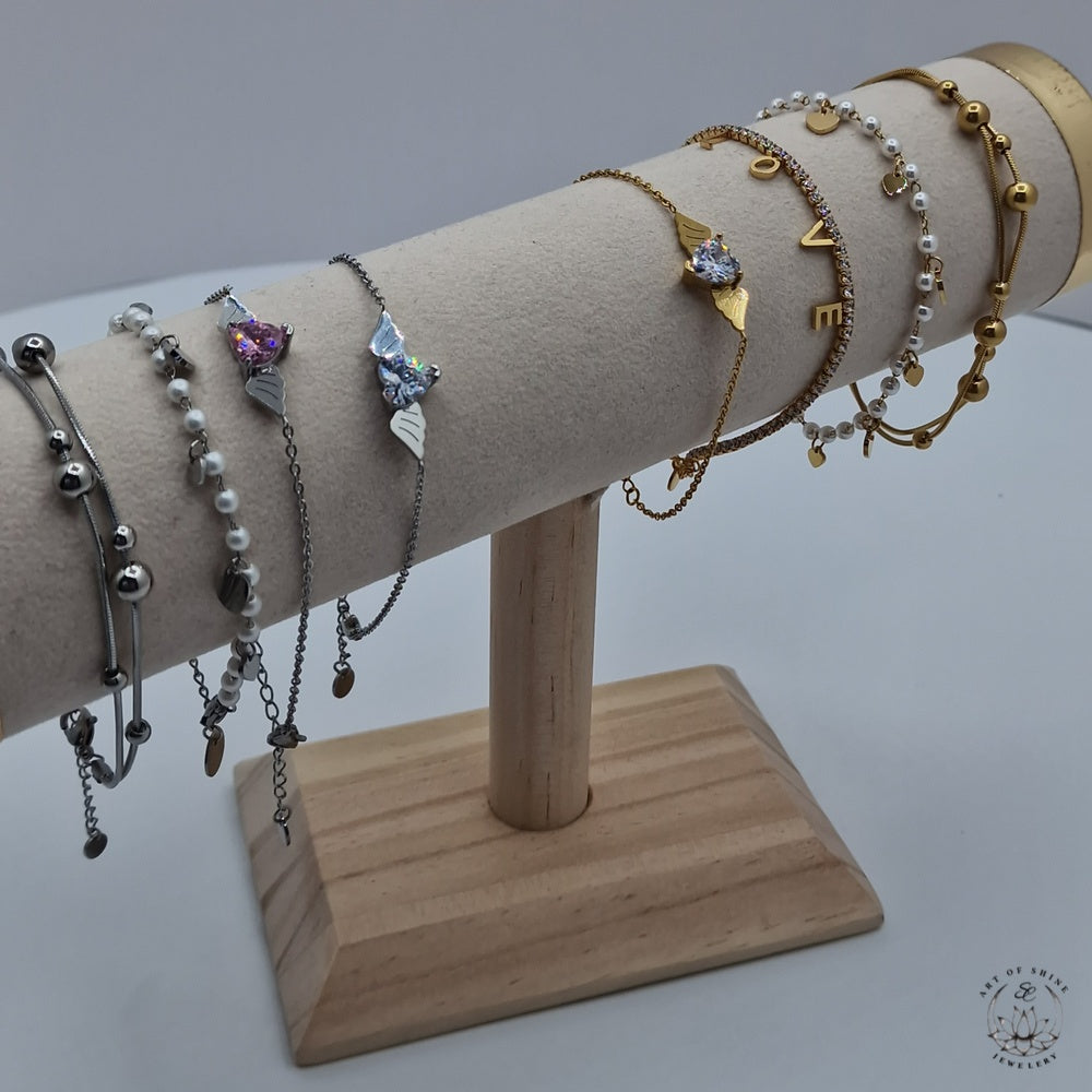 Winged Heart Bracelet with Zirconia Art of Shine