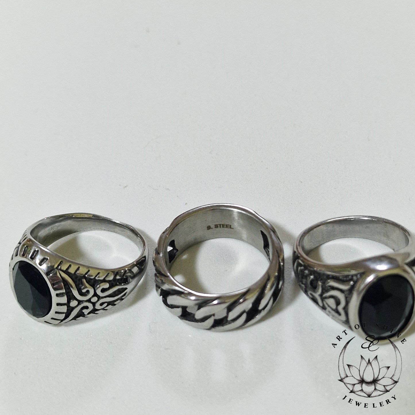 Black Stone Ring Art of Shine