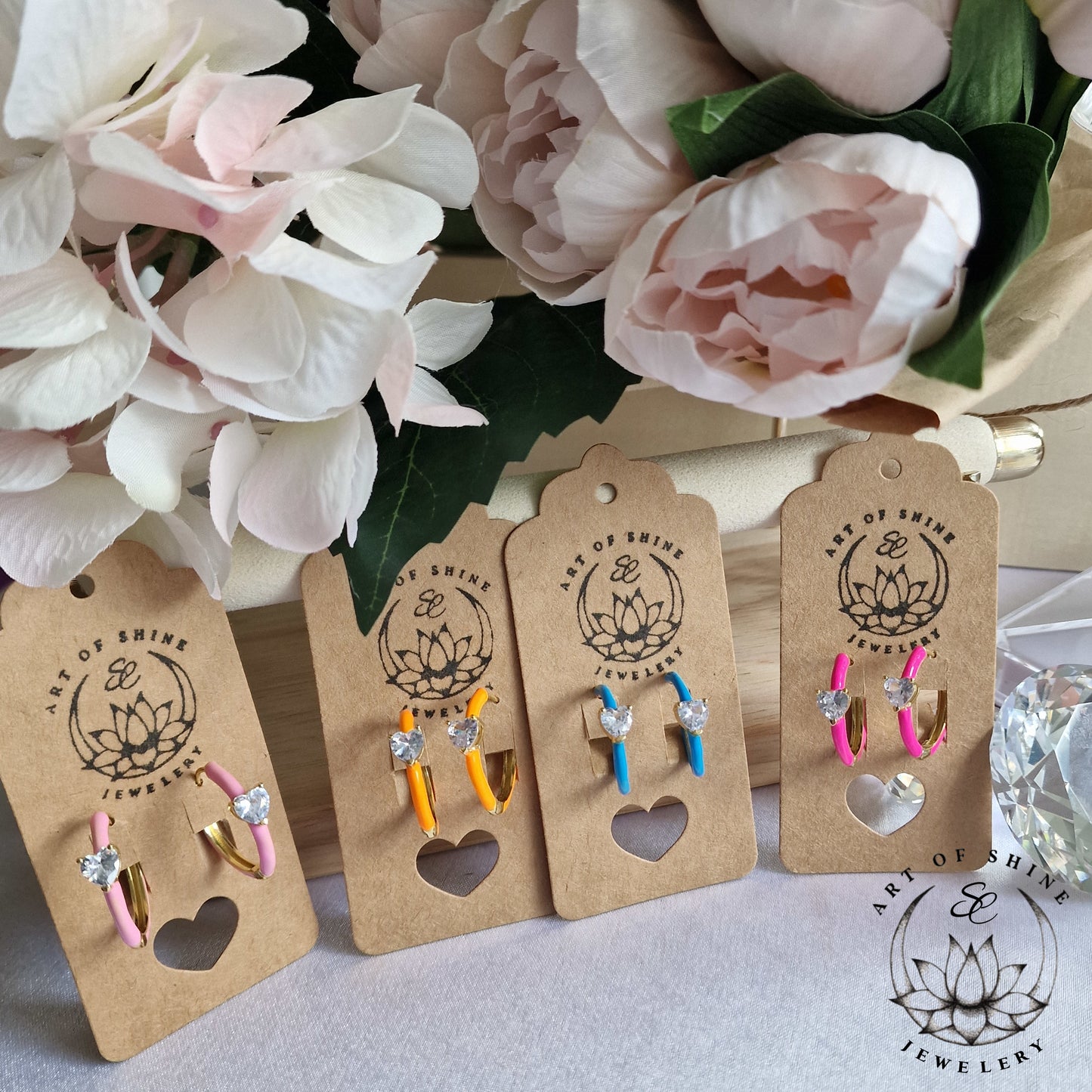 Medium Hoops Colour with Zircone