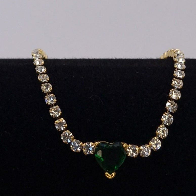 Tennis Bracelet with Zirconia Heart