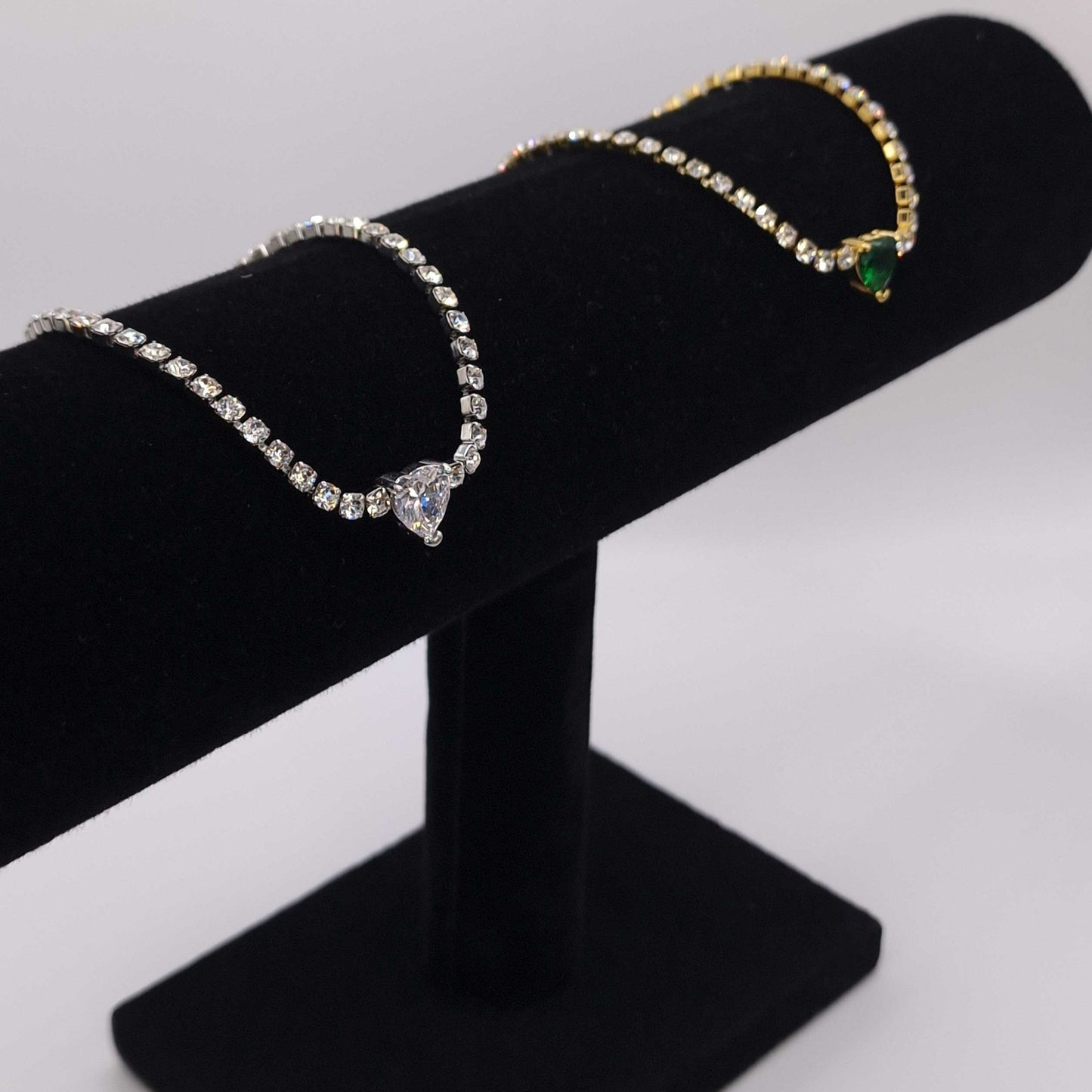Tennis Bracelet with Zirconia Heart