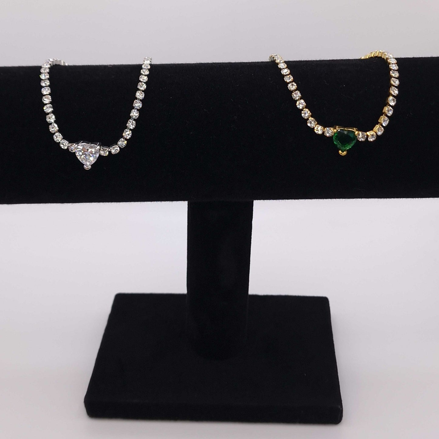Tennis Bracelet with Zirconia Heart