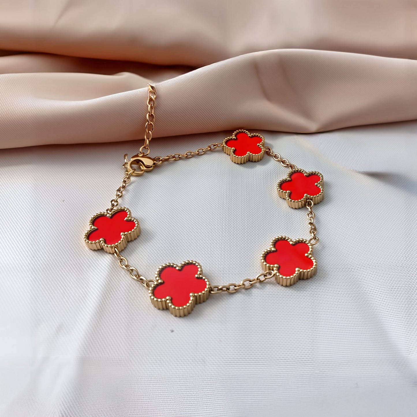 Fortune Five Clover Bracelet - Vibrant Gold Editions Art of Shine