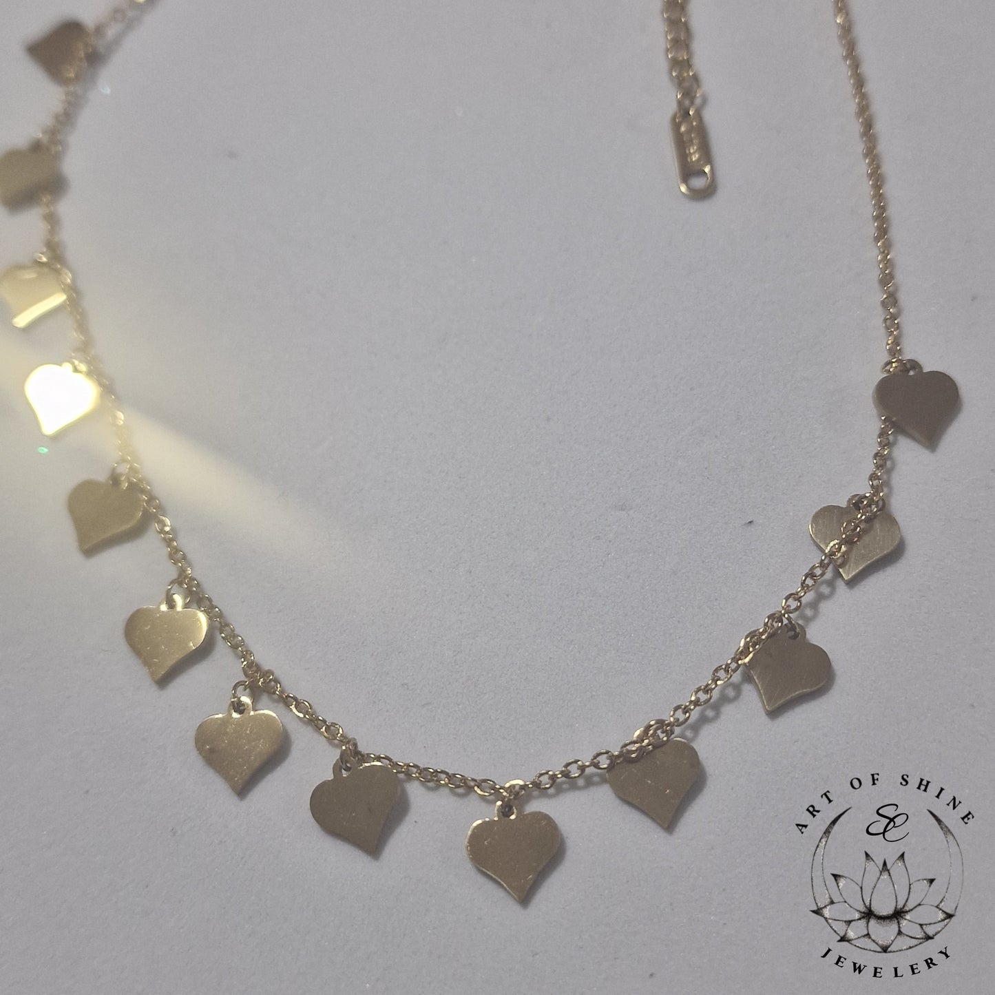 Necklace silver multihearts Multiheart necklace