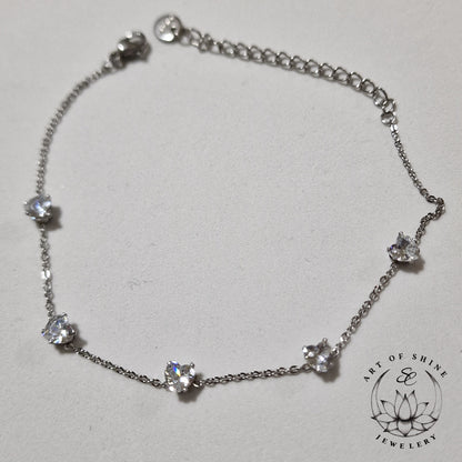 Heart Zircon Bracelet