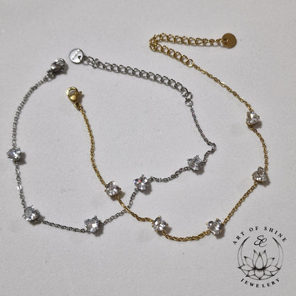 Heart Zircon Bracelet