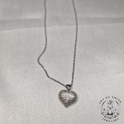 Babool Heart Necklace with Zircon