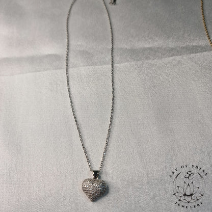 Babool Heart Necklace with Zircon