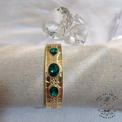 India-Trio of Green / Fuchsia Zircons