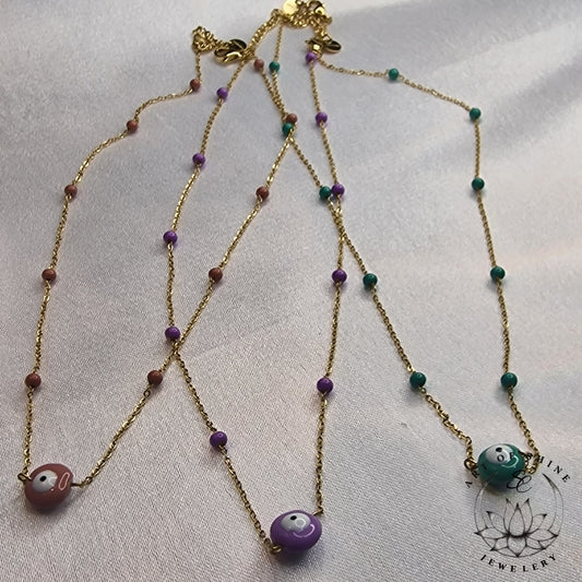 Greek Eye Babool Necklace Art of Shine