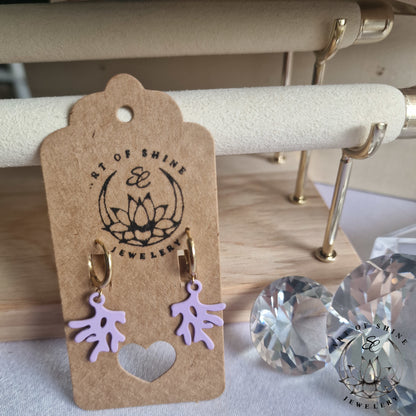 Coral Pendants with Pearl