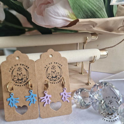 Coral Pendants with Pearl