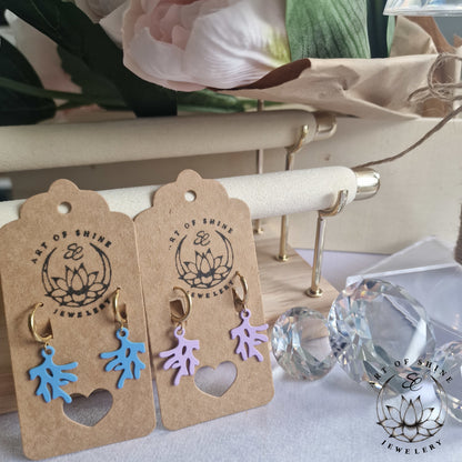 Coral Pendants with Pearl