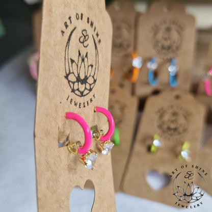 Mini Hoops  Colour with Zircone
