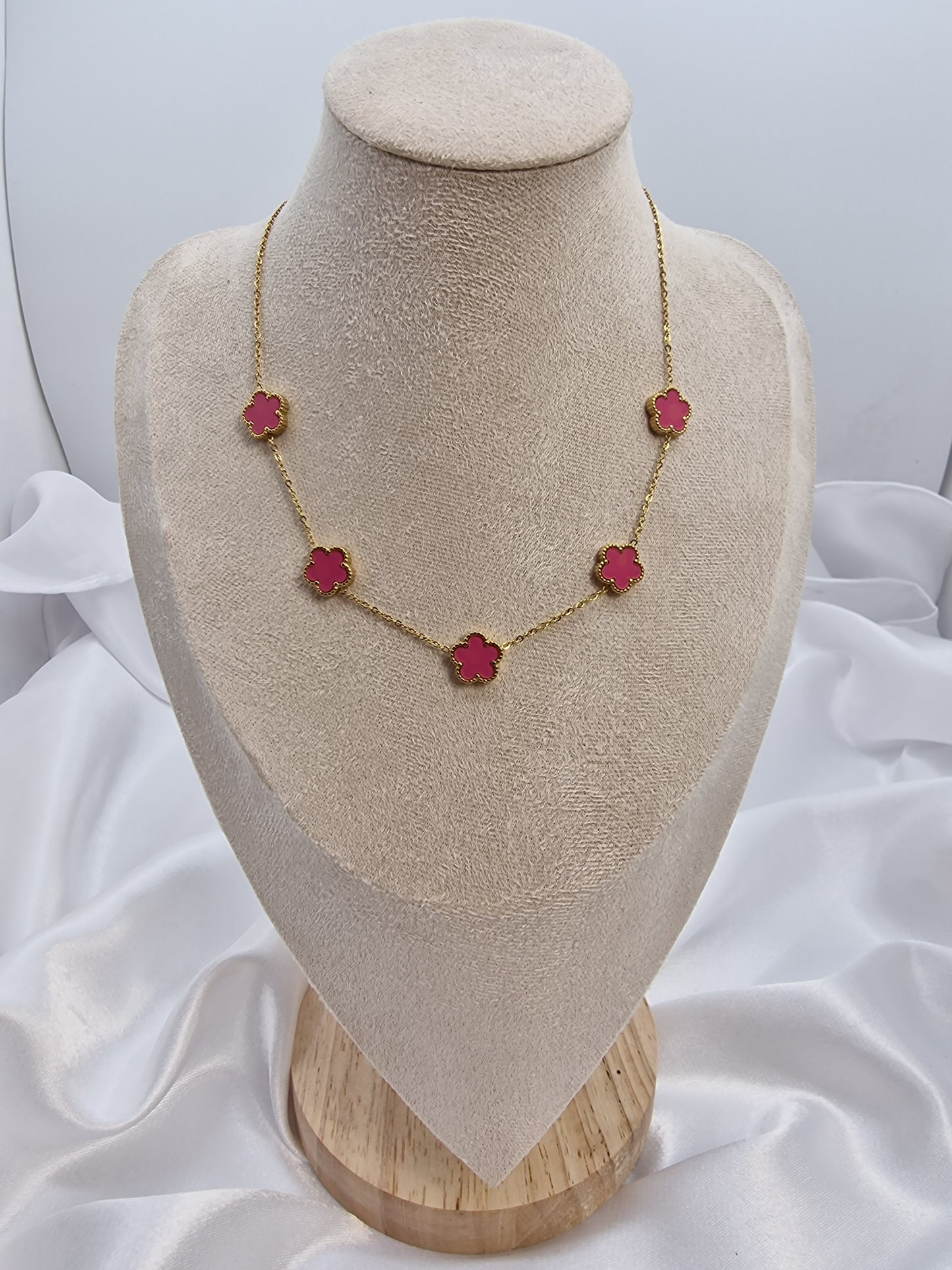 Fortune Quatrefoil Jewelry: Five Clover Necklace- Vibrant Edition Art of Shine