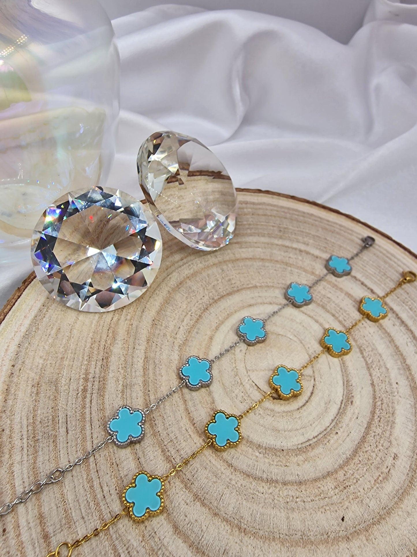 Fortune Five Clover bracelet _Teal Edition Art of Shine