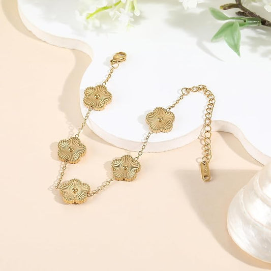 Fortune Five Clover Bracelet - Gold Edition Art of Shine