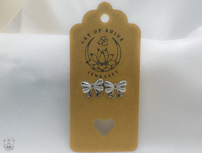 The Bow Earrings in Stud & Hoop Styles
