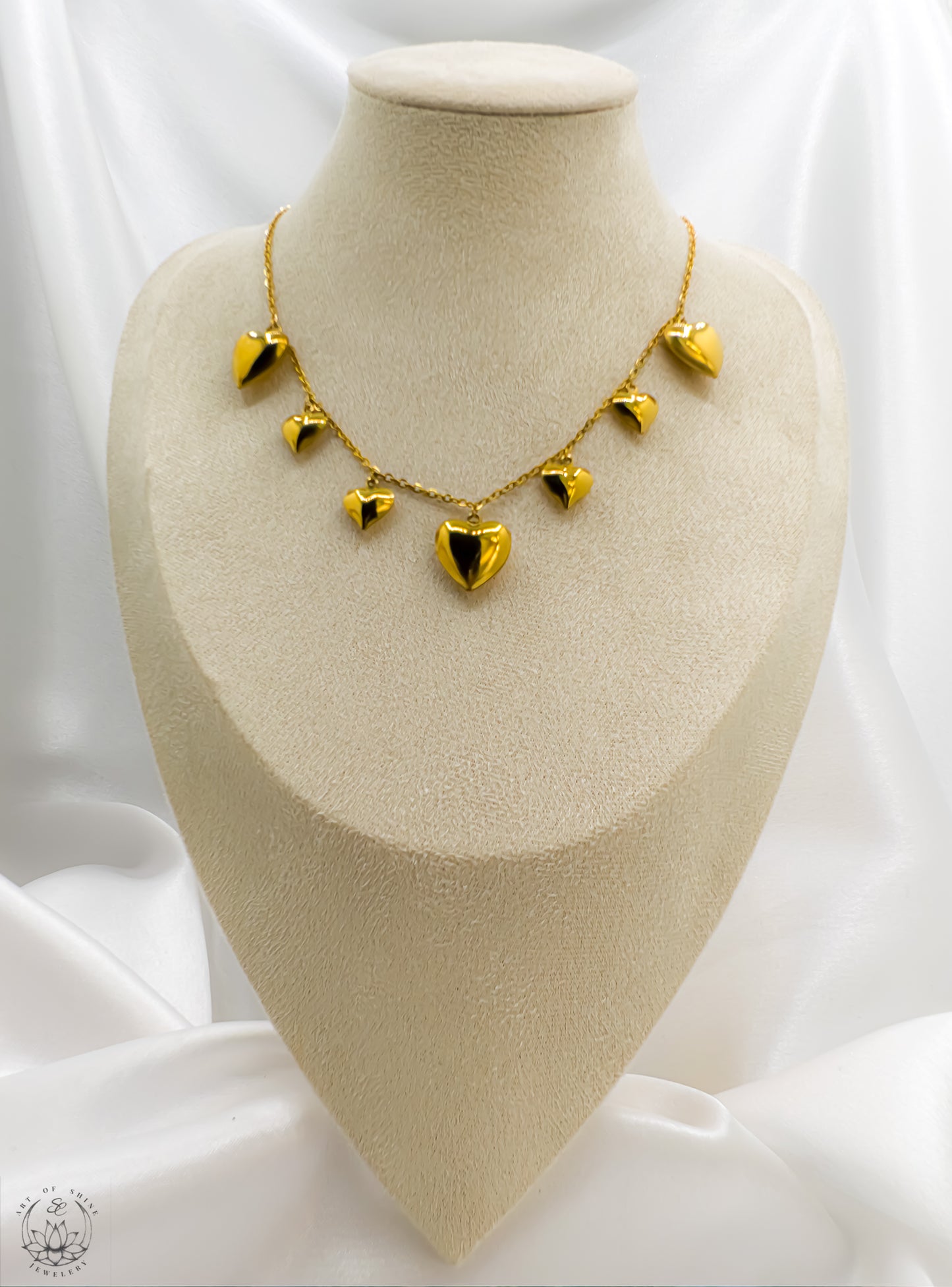 Chunky Multi-Heart Necklace