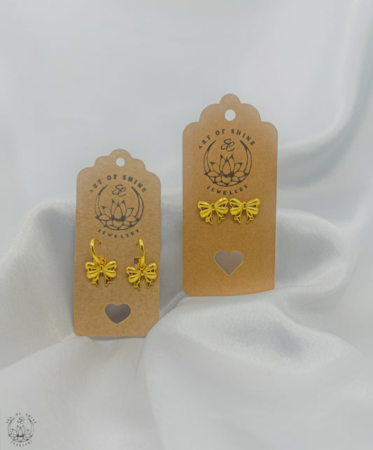 The Bow Earrings in Stud & Hoop Styles