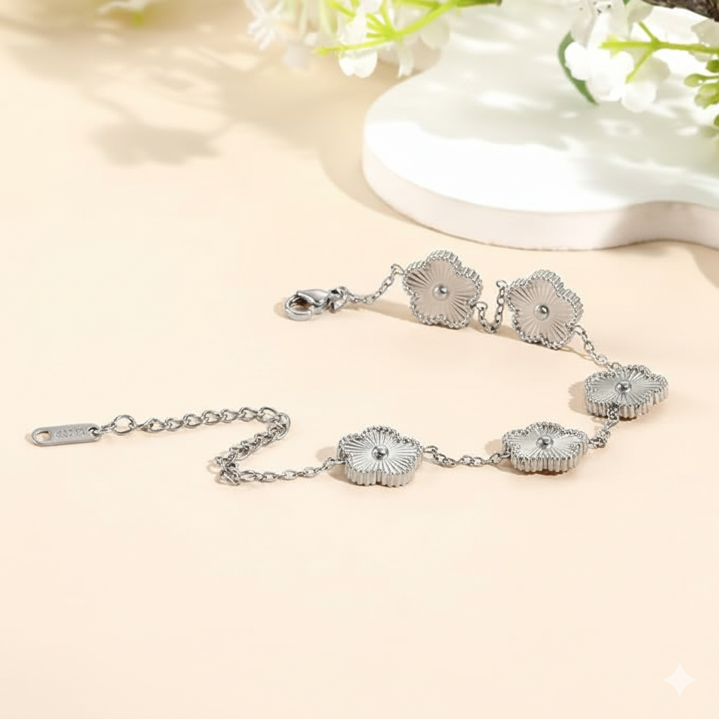 Fortune Five Clover Bracelet - Silver Edition Art of Shine