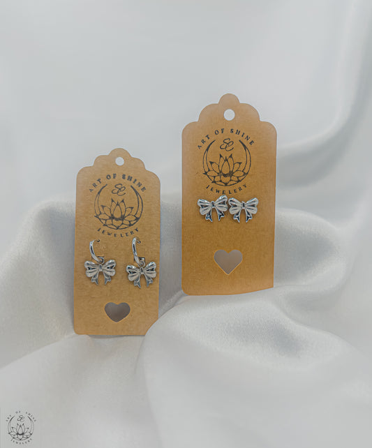 The Bow Earrings in Stud & Hoop Styles