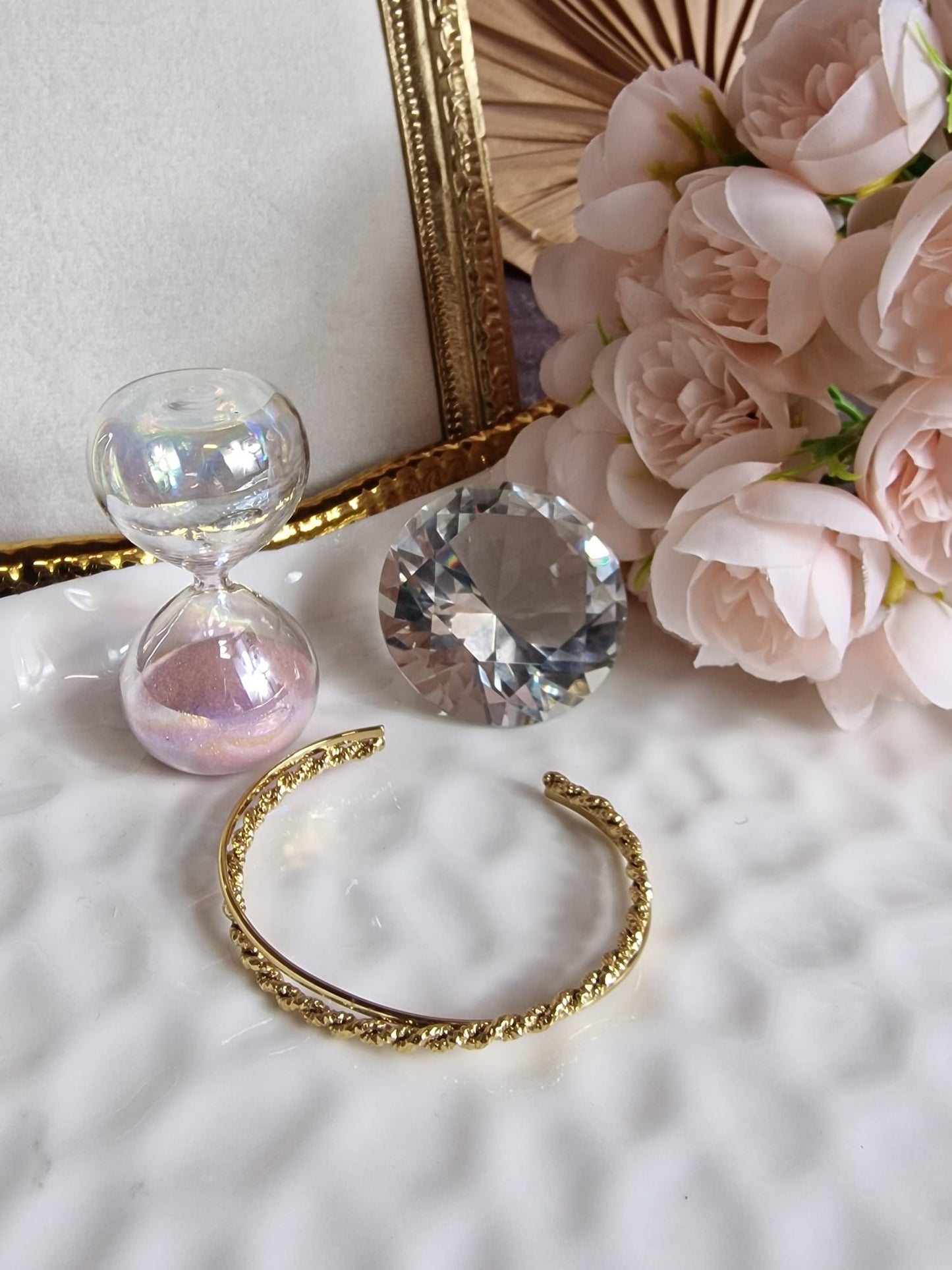 The Double Twisted Gold & Silver Tone Bangle