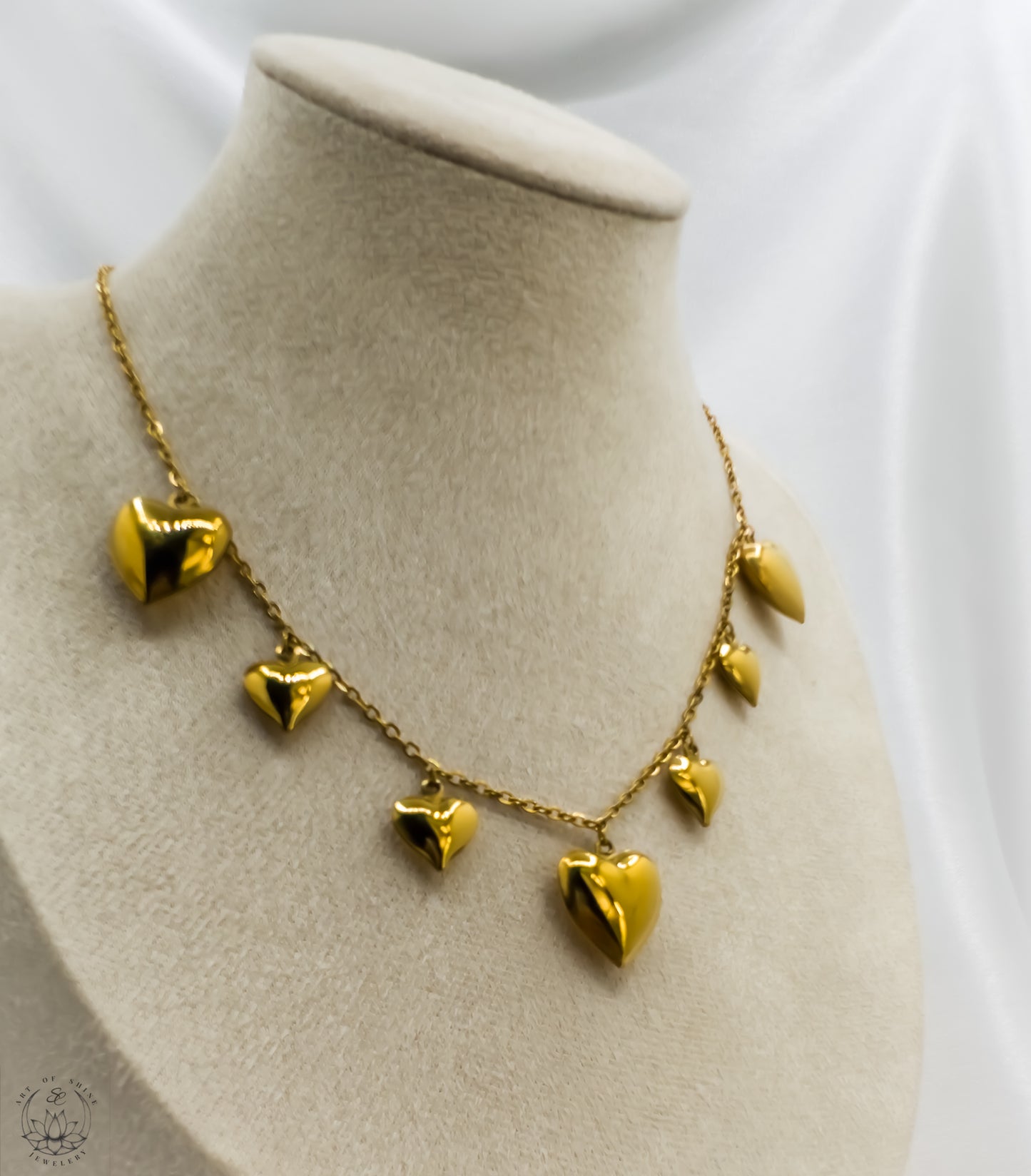 Chunky Multi-Heart Necklace