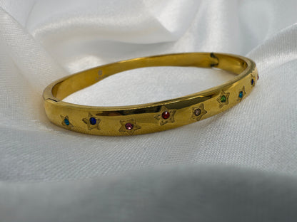 Rainbow Star Gold Bangle Art of Shine