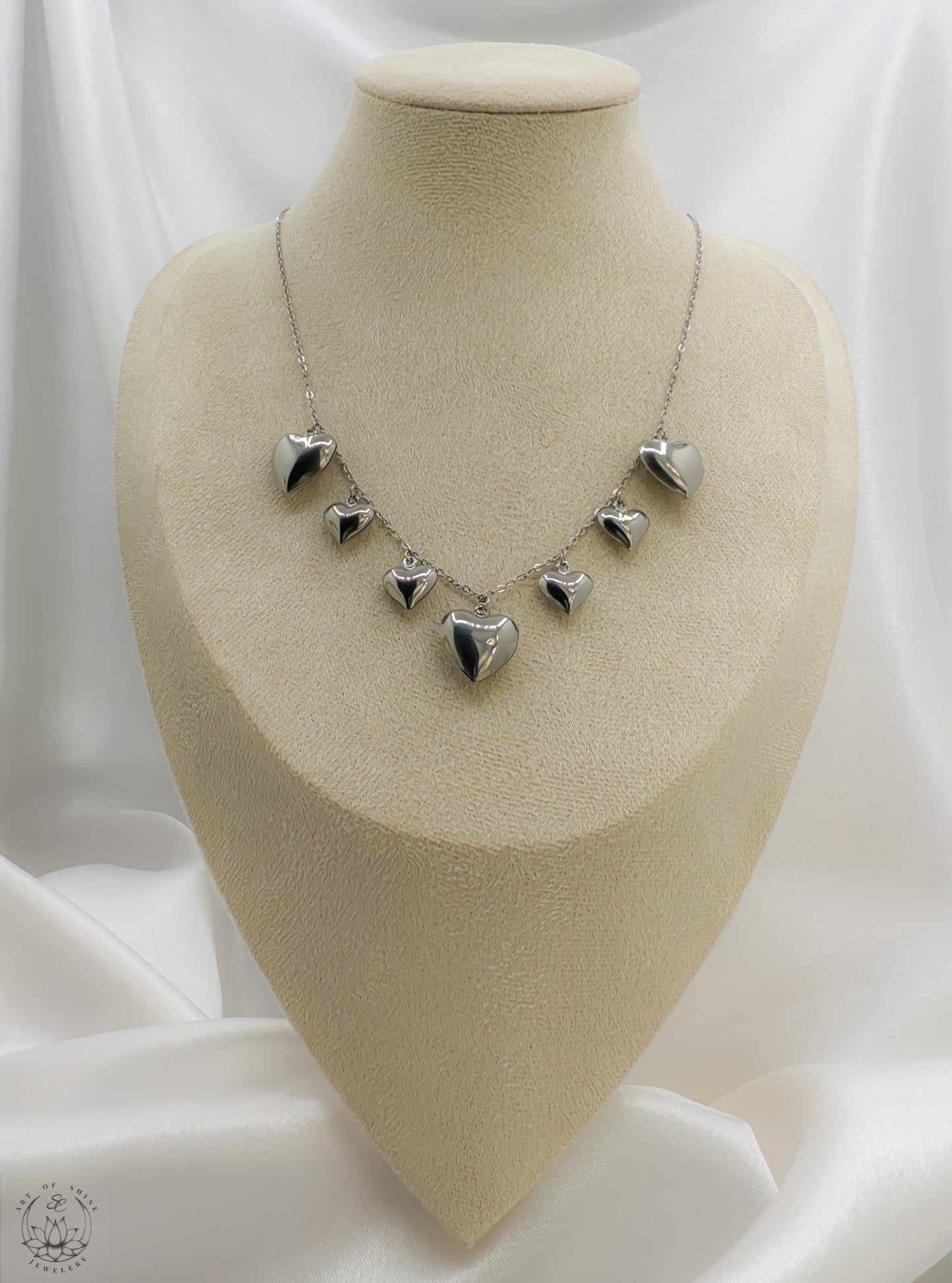 Chunky Multi-Heart Necklace