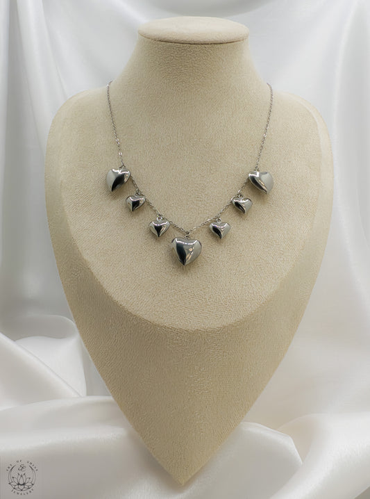 Chunky Multi-Heart Necklace