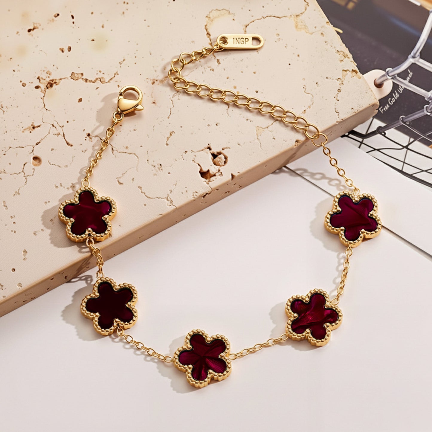 Fortune Five Clover Bracelet- Marble Edition Art of Shine