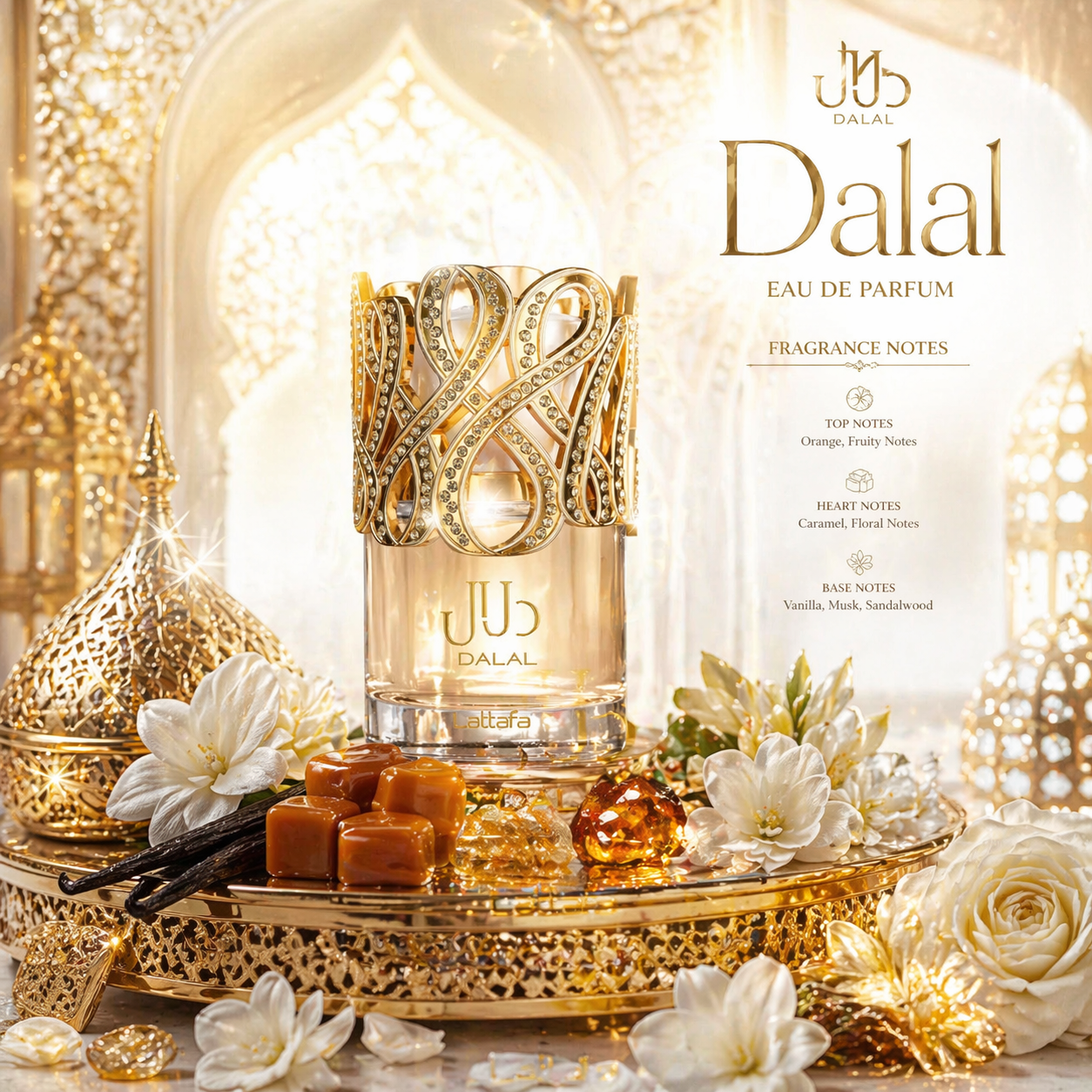 Dalal Eau de Parfum 100ml – Sweet Gourmand Oriental Luxury by Lattafa