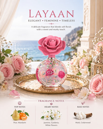 Layaan Eau de Parfum 100ml – Elegant Floral Fresh Luxury