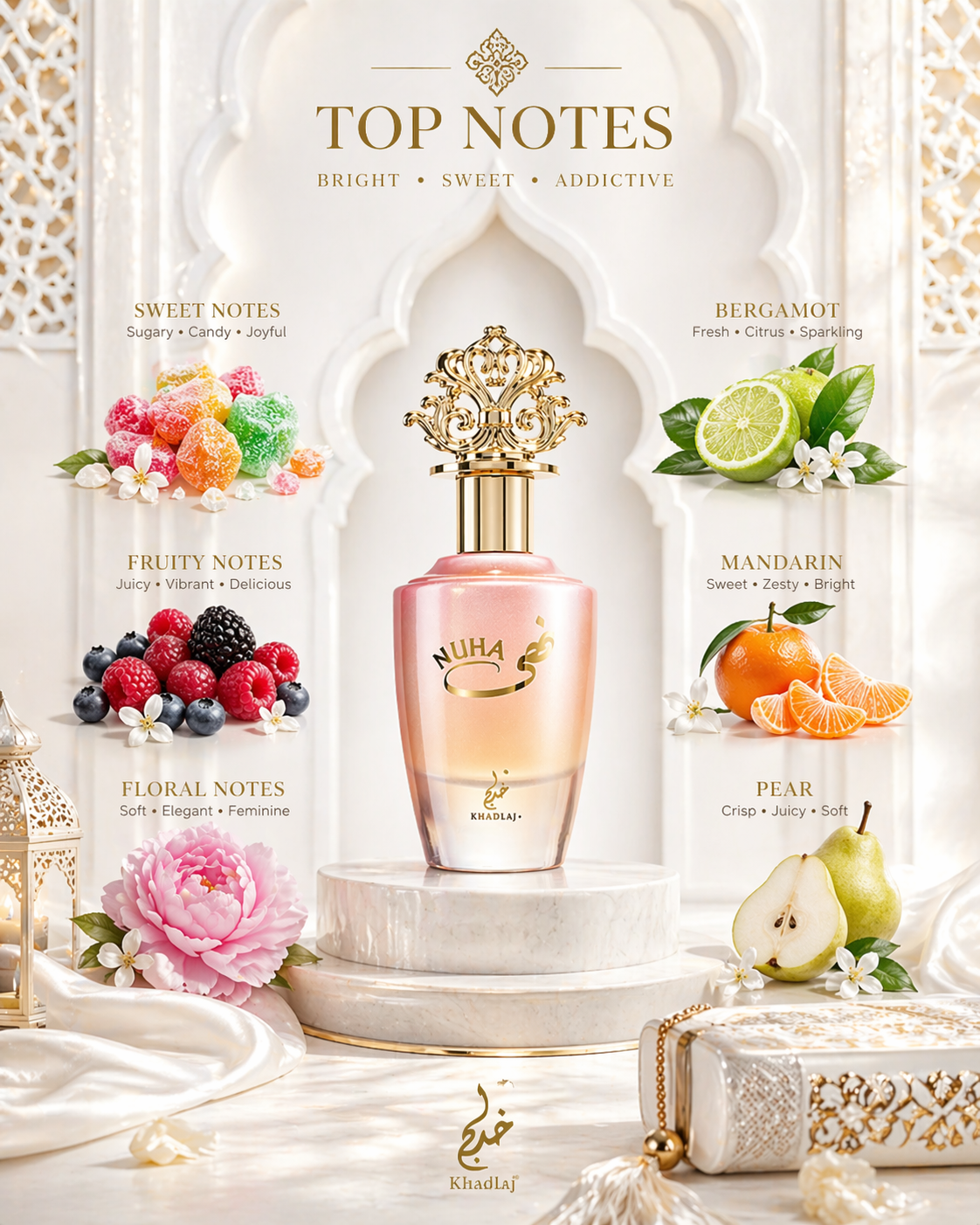 Nuha Bon Bon Perfume 85ml EDP Khadlaj
Female