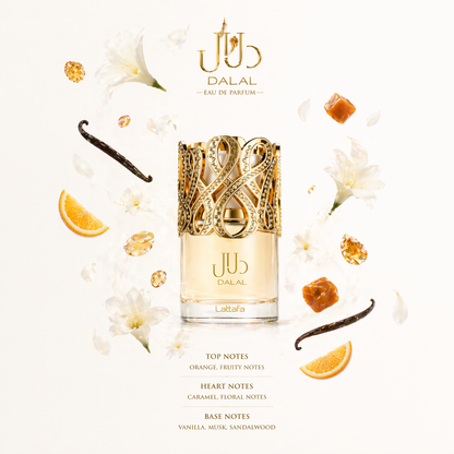 Dalal Eau de Parfum 100ml – Sweet Gourmand Oriental Luxury by Lattafa