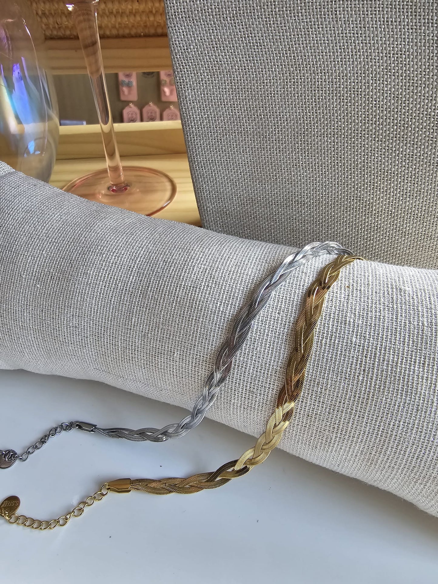 Treccia Gold and Silver Woman Necklace